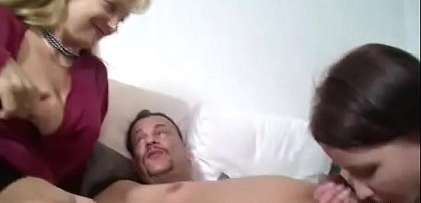  German Mom Help Step-Daughter to Fuck With Step-Dad